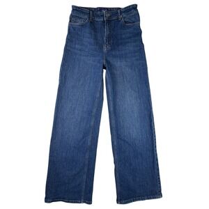 Baum Und Pferdgarten High Waisted Wide Leg Jeans Blue Womens Size 27x30